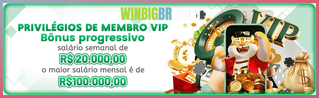 WINBIGBR bônus — cashback 15 por cento e níveis VIP